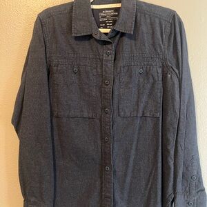 REI dark blue Button-Up Shirt Jacket